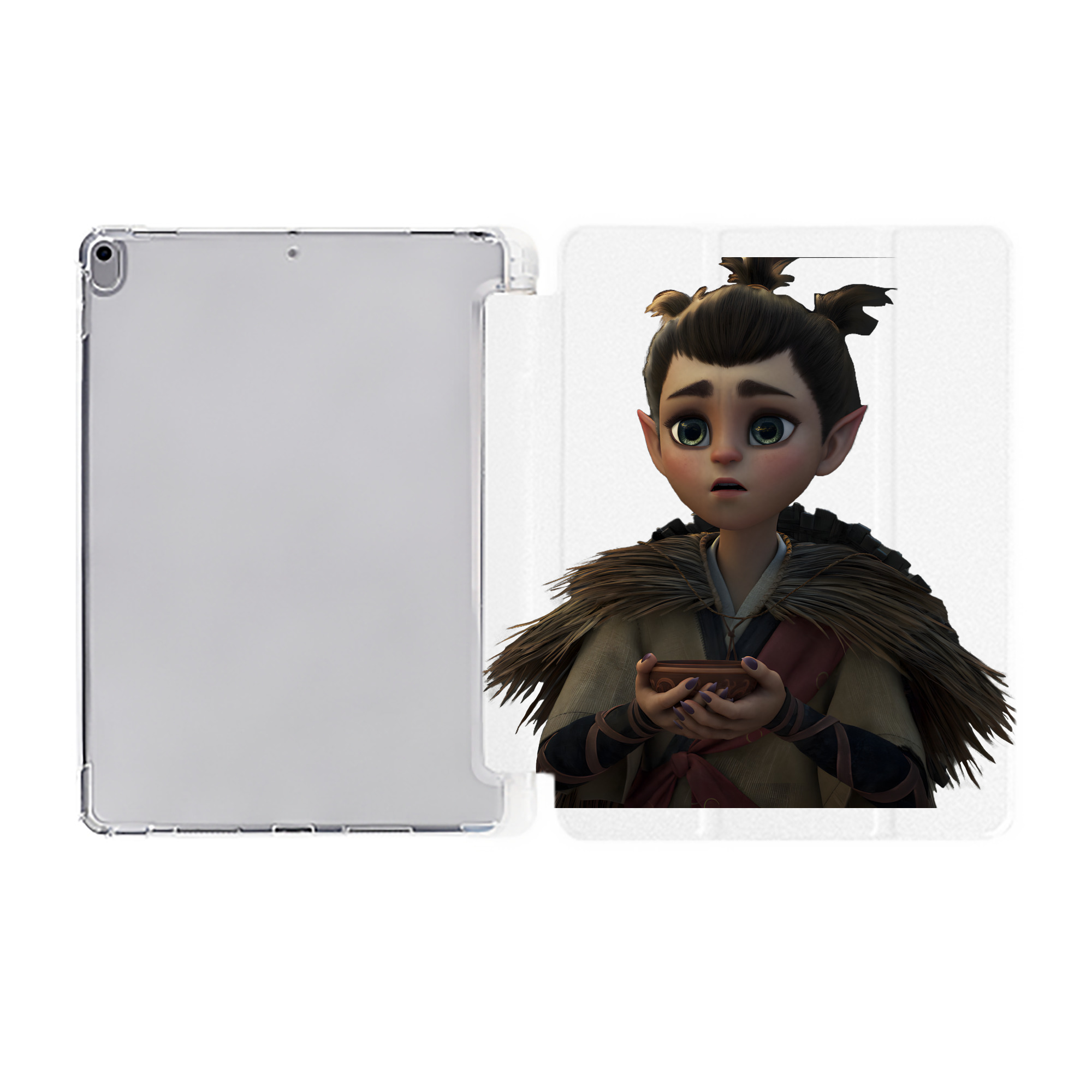 （画像用） Ne Zha 2 ナタ 魔童の大暴れ IPad ケース ペン収納付き 三つ折りスタンド PUレザー×シリコン 対応機種9.5/10.5/10.9インチ